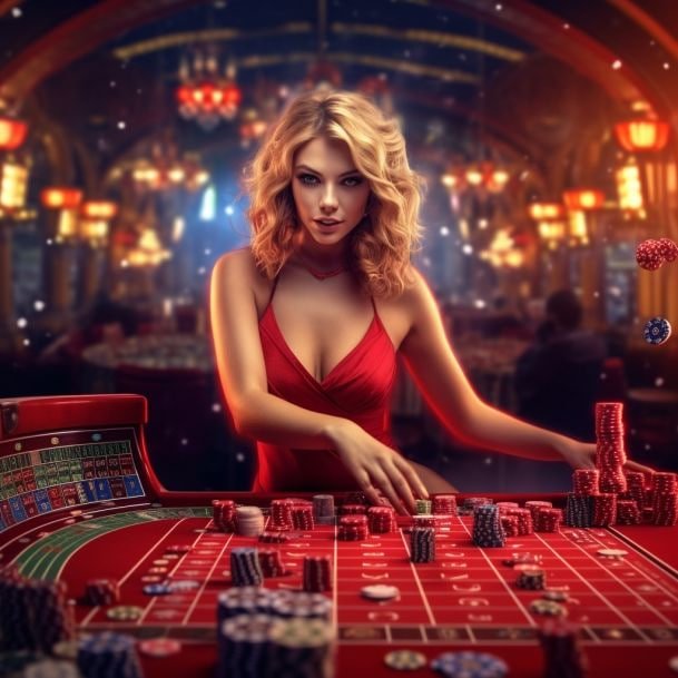 Dealer displaying split hand with two separate cards